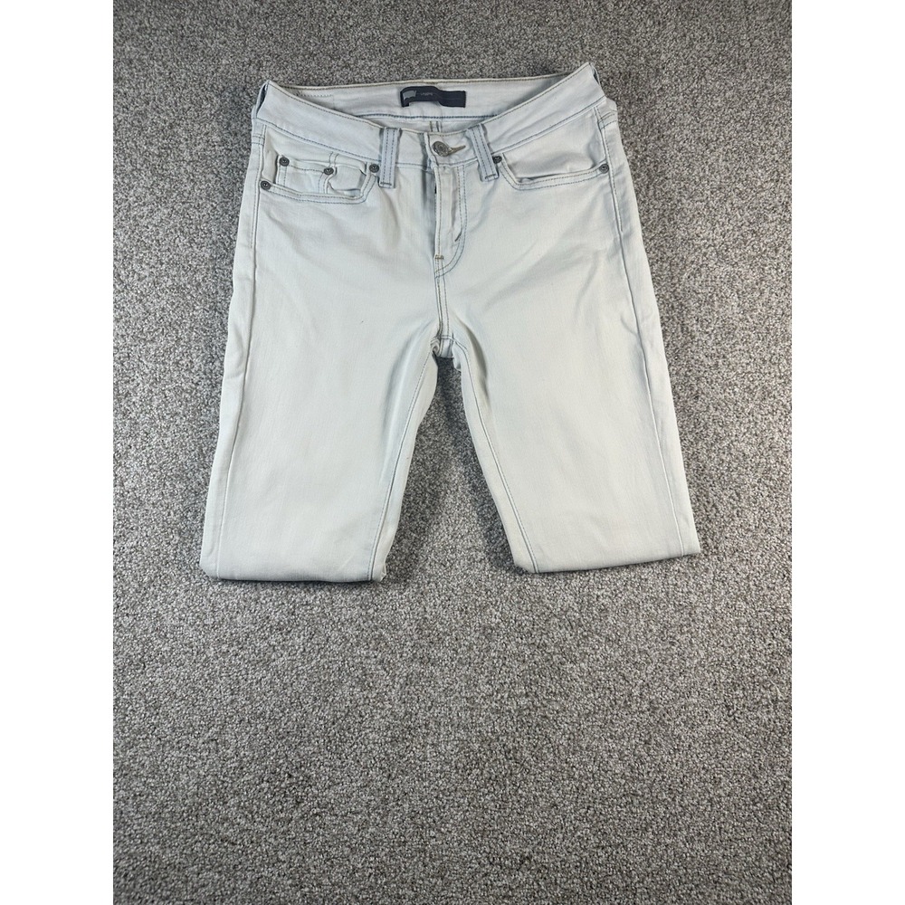 Levis Leggings Jeans 28x30 Super Skinny Stretch  Crop Medium Wash Light Blue